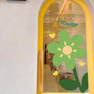시트지 대형 셀프 유리창 포인트 꽃집 유리문 소품샵 카페 인테리어