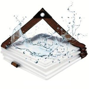 투명 방수 천막 PE 두꺼운 UV 내구성 찢김 방지 플라스틱 비닐 방수포 정원용