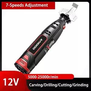 호환  무선 전기 드릴 조각 드릴링 머신 조각기 전기 체인톱 체인 연마기 회전 도구 12V