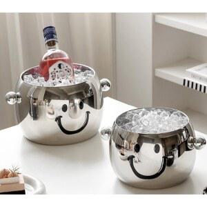 얼음 양동이 샴페인 캠핑 투명 스텐 맥주 야외 버킷 바스켓 아이스 소품