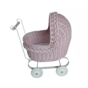유모차 모형 사진관 촬영 등나무 꾸미기 소품 트롤리 라탄유모차 장식 유모차모형 사진
