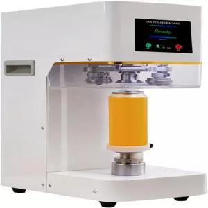 상업용 소다 캔 씰러 - 2.4-6.7인치 높이 조절 가능 알루미늄 및 플라스틱 캔용 자동 흰색