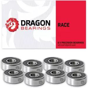 파이어볼 드래곤 스케이트보드 베어링 세트 8팩 - 인라인 및 롤러 스케이트용 고속 608 롱보드