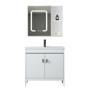 세면대 하부장 건식 수납 이동식 벽걸이 리세면대 호텔 철제 소형 베란다 리모델링