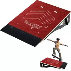 Yes4All 일체형 스케이트보드 램프 자전거 스케이트 - 초보자를 위한 디자인 내구성 안전성 용량 220Lbs