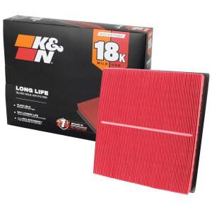 K&N 엔진 에어 필터: 롱 라이프 18,000마일 교체 2010-2019 지프/도지 SUV V6 /V8(그랜드 체로키, 듀랑고), KNA-2457과 호환 가능