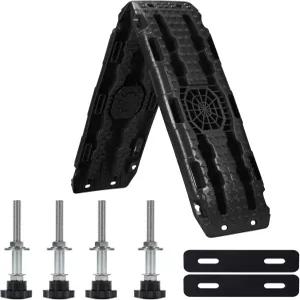 원초이 리커버리 트랙션 보드 42 LX12 W 트랙 잭 베이스가 장착된 타이어 램프 매트 4Pc 장착 키트가 차량