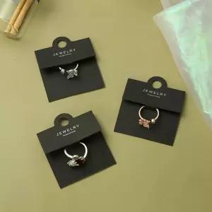 50개 링 디스플레이 액세서리 포장 카드 걸이 홀더 목걸이 종이 태그 비즈 제작용 팔찌 보석 제작 및 용품