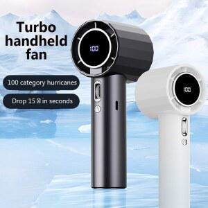 새로운 휴대용 팬 100 풍속 조절 가능한 USB 충전 미니 야외 디스플레이가있는 오래 지속되는 고속