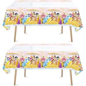 DXRZYS 2개 생일 파티 장식 - 일회용 플라스틱 식탁보 테이블 커버 | 용품 (핑크)