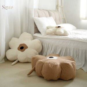 쿠션 도톰한 플라워 표범 인형 푹 홈데코 무지개 시리즈 침실 정글