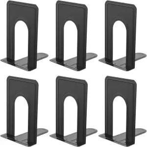 JIKOU 도서 선반용 유니버설 프리미엄 북엔드 비스키드 헤비 듀티 메탈 책/영화/CD/비디오 게임용 북