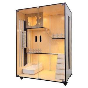 친칠라케 대형 다람쥐 친칠라장 고슴도치 60x60x90 E 투명 방수 슈가글라이더