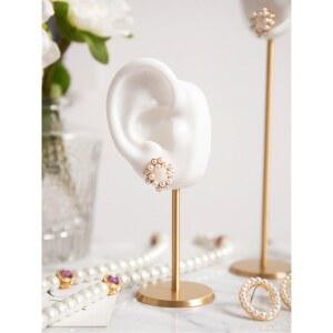 귀걸이마네킹 주얼리 촬영용 18cm 피어싱 쥬얼리 화이트 거치대 흰색
