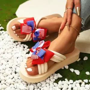 여름 여자신발 스트랩 샌들 빅사이즈 오픈토 플랫 편안한 비치 원템5