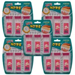 날개단 치간칫솔 180개 대용량 위생포장 세트 5개