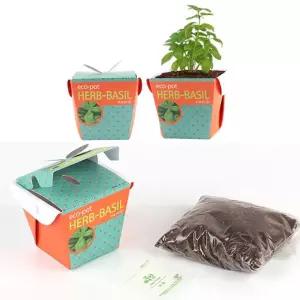 홈가드닝 바질씨앗 화분 흙 세트