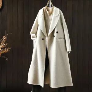롱 울 모직 가을 코튼 코트 칼라 정장 여자정장재킷 원템3