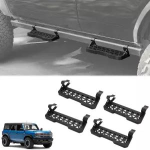 EZ-스텝 애드온 러닝 보드 포드 브롱코 2021 2022 2023 2024와 호환 사이드 스텝은 오리지널 범퍼 록