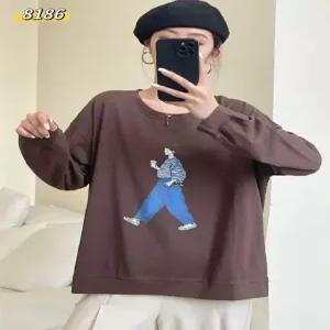 캐주얼 긴팔 맨투맨 예쁜 유니크하고 여성패션 프린트티 상의 올가을 프린트 티셔츠 DL3