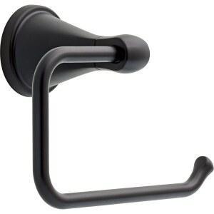 델타 수도꼭지 베커(1팩) 화장지 홀더, 매트 블랙, 벽걸이 유로 후크 디자인 BCK50-MB