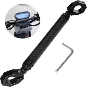 AICARS 모터사이클 핸들바 알루미늄 합금 크로스바 22mm 조절 가능 강도 레버 밸런스 - 블랙