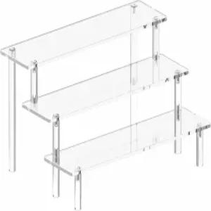 아크릴 진열대 라이저 3단 향수 스탠드 정리함 투명 컵케이크 홀더 피규어용 대형 선반 수집품 진열 장식