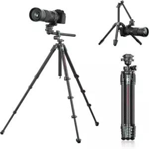 Ulanzi JJ05 프로페셔널 카메라 삼각대 스탠드 U·ka QR 플레이트 ( 듀얼 360° 헤드 센터 컬럼 볼 및 퀵