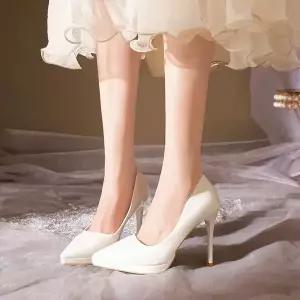 레드 여자 힐 하이 슈즈 춘추 빅사이즈 스틸레토 펌프스 토시 단화 admr3