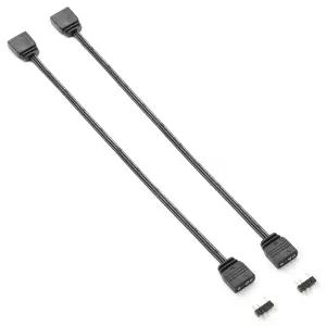 가베미 ARGB 스플리터 확장 케이블 3핀 주소 지정 가능 RGB 컴퓨터 PC 팬 및 기타 LED 시리즈 2팩 19.7인치