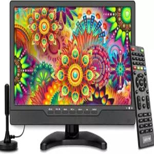 조싱 14인치 휴대용 소형 TV(ATSC 튜너 포함)- HD 레디 LED 스크린 내장 스탠드 야외 캠핑 RV 및 가정용