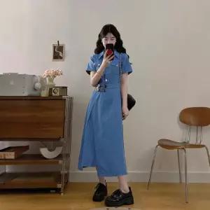 여사친 원피스 데님 빈티지 청치마 레지던트 빅사이즈 슬림핏 원픽1