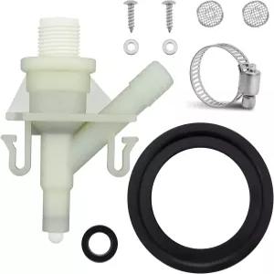 RV 변기 밸브 키트 도메틱 300/310/320 시리즈 페달 플러시 변기와 호환되는 38511641 교체 - 부품 수리를