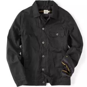 허크베리 플린트와 틴더 남성용 플란넬 안감 왁스 트럭커 재킷 방수 및 내후성 남성