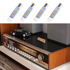 LED 퓨즈 램프 교체 백열 전구 마란츠 산스이 켄우드 야마하 빈티지 스테레오 오디오 수신기에 적합 AC 8V