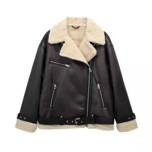 여성용 코트 가죽 집업 상의 무스탕 봄가을 자켓 아우터 퍼카라 원템3