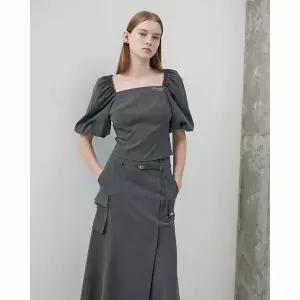 [에고이스트] ER3WB862 볼륨 소매 백스모킹 블라우스 (25년 가을)