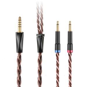 [미국배송] 메제 109 프로 105 AER 소니 MDR Z1R Z7M2 히피만 HE400SE HE4XX HE-350 헤드폰 4.9피트 4.4MM 플러그와 호환되는 페즐로 8N OCC 독일 구리 케이블 와이어