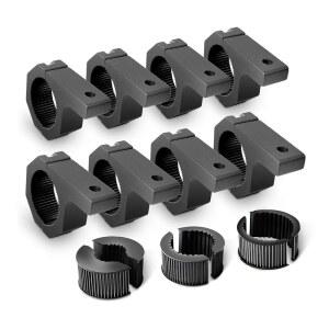 루프 랙 롤 케이지 홀더의 오프로드 LED 라이트 바용 Nilight 수평 바 클램프 장착 브래킷 키트, 2년 보증(90021H) 8카운트(1팩) 블랙