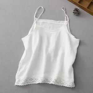 여사친 끈 빅사이즈 면마 조끼 나시 톱 컬러 원픽1