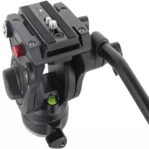 빠른 릴리스 플레이트가 있는 아벨라 비디오 삼각대 유체 헤드 만프로토와 호환되는 경량 헤비 듀티 캐논