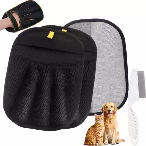 미시 애완동물 털 제거 장갑 2025년 새롭게 업그레이드된 빗이 있는 정전기 의류용 매직 브러시 소파 카펫