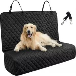 JSTHT 개 카시트 커버 뒷좌석 방수 벤치 시트 보호기 미끄럼 방지 내구성이 뛰어난 부드러운 반려견 자동차