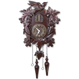 켄달 뻐꾸기 시계 대형 빈티지 벽시계 수작업 나무 집 장식, 노래하는 새와 검은 숲 새 장식 MX113