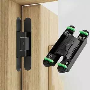 호환  무음 닫기 유압 조절식 힌지 보이지 않는 장착 조절식 자동 도어 닫기 장치 강력한 베어링 용량