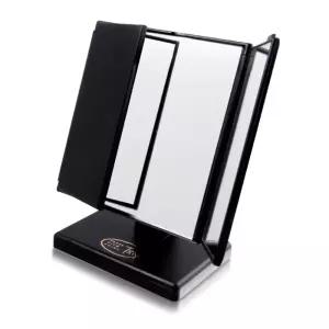 3면 다각도 접이식 스탠드 탁상거울 대 손거울 거울 휴대용 여행용 폴더 사각