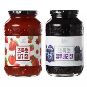 초록원 딸기잼 1kg + 블루베리잼 1kg 1세트