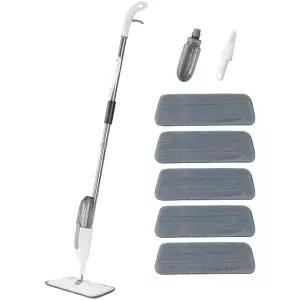 하비티 간편세척 스프레이 밀대걸레 + 극세사 패드 5개 + 스크레이퍼 38 x 11 x ... 1세트