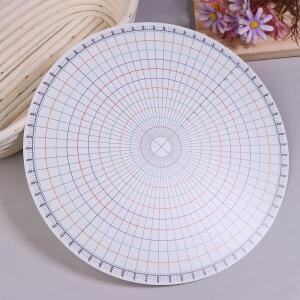 도자체 원형 분배기 동일 부품 카드 눈금자 DIY 세라믹 언더글레이즈 페인트 보조 패드 페인팅 도구 26cm