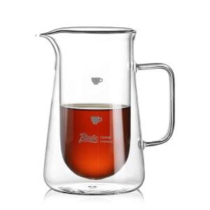 [미국배송] 더블 월 글라스 커피 카라페 - 400ML / 14온스 소형 디캔터 서버 포트 커피 차 위스키 칵테일 및 모든 음료용 붕규산 유리